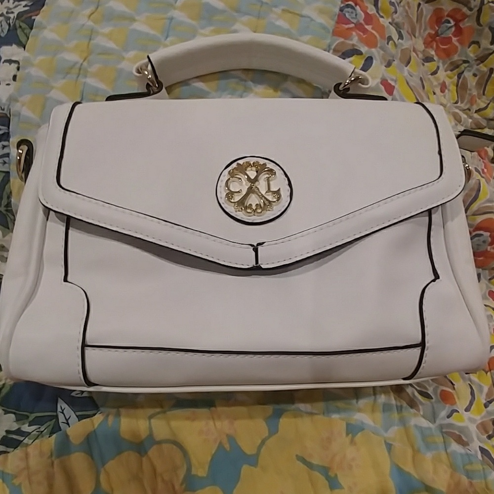 NOT NEW - Christian Lacroix White Handbag with Gold Accents… in good condition - Picture 6 of 8